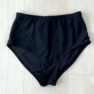 Speerise Women's High Waisted Dance Briefs Black Matte Spandex Small Performance